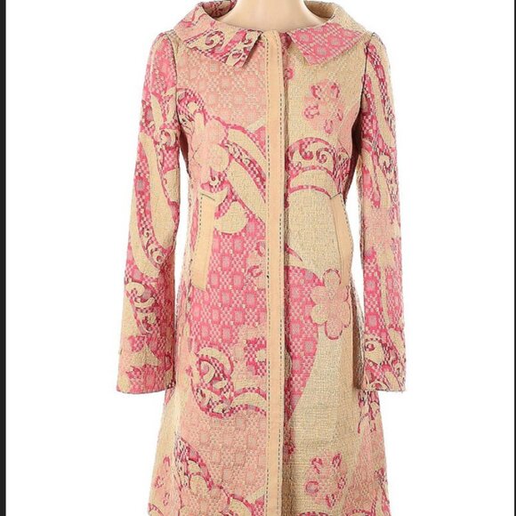 Elie Tahari Early Winter/Early Spring Pink Paisley Coat - Picture 6 of 6